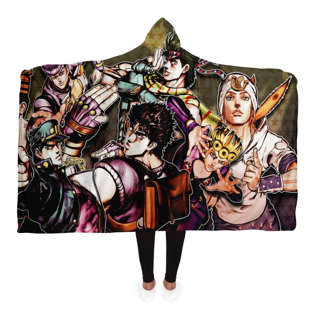 Jjba Hooded Blanket #07 Adult / Premium Sherpa - Aop