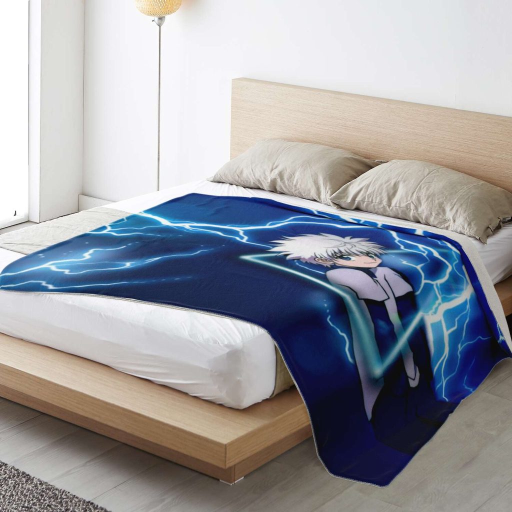 Killua Zoldyck 3D Blanket Premium Microfleece - Aop