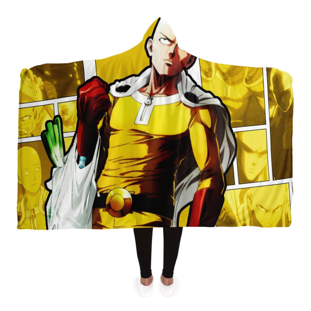 One Punch Man Hooded Blanket #03 Adult / Premium Sherpa - Aop