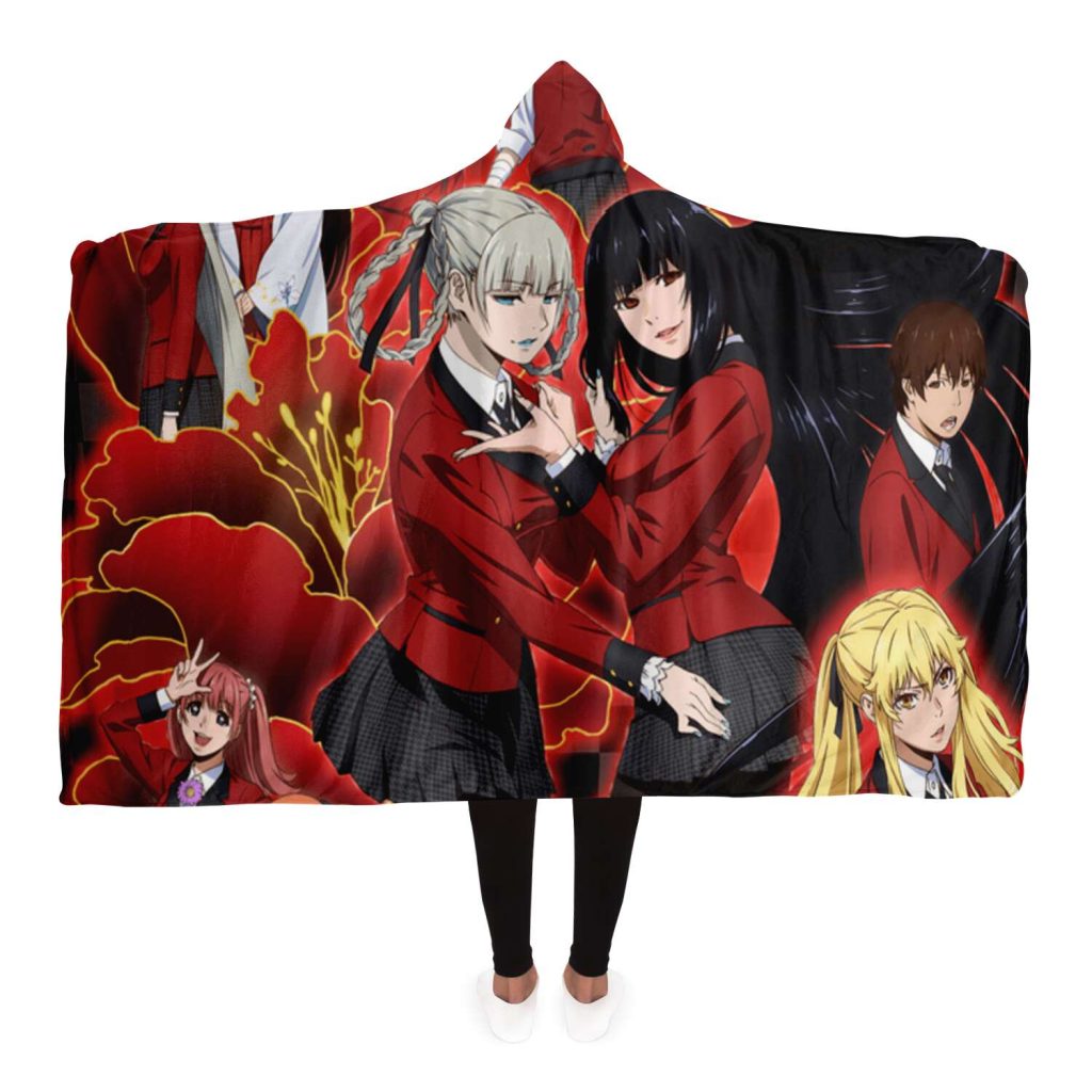 Kakegurui Hooded Blanket #09 Adult / Premium Sherpa - Aop