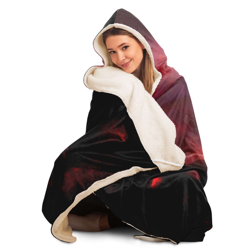 New Demon Slayer Black Night 3D Hooded Blanket - Aop