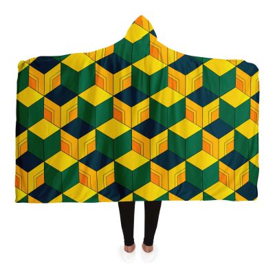 Demon Salyer Giyu Tomioka 3D Hooded Blanket Adult / Premium Sherpa - Aop