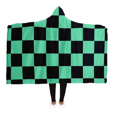 Demon Salyer Tanjiro Kamado Classic Hooded Blanket Adult / Premium Sherpa - Aop