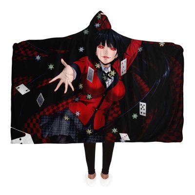 Kakegurui Hooded Blanket #03 Adult / Premium Sherpa - Aop