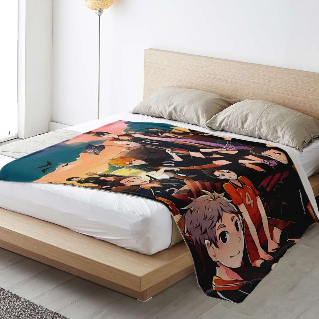 Haikyuu Karusano High Premium Blanket Style No.2 Microfleece - Aop