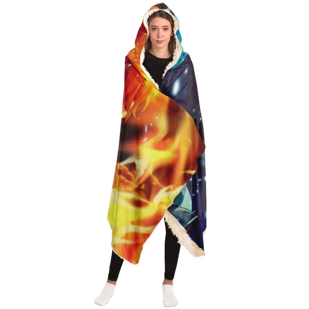 My Hero Academia Todoroki Shouto Watercolor Hooded Blanket - Aop