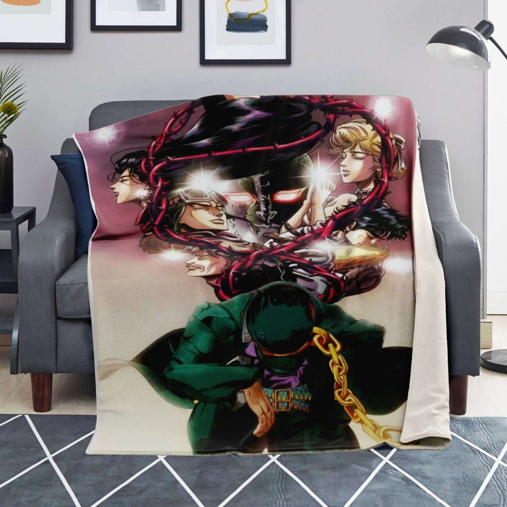 Jjba Microfleece Blanket #08 Premium Blanket - Aop