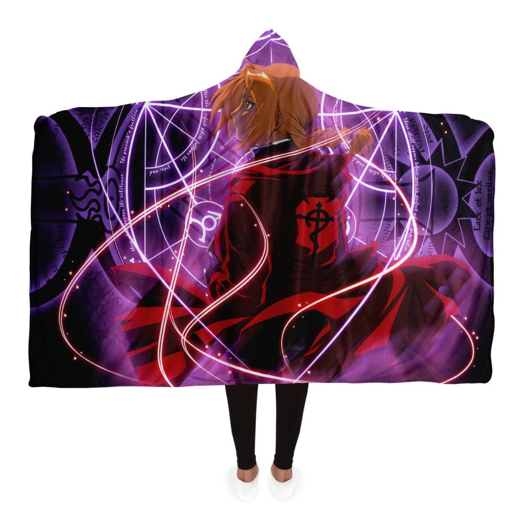 Fullmetal Alchemist Hooded Blanket #01 Adult / Premium Sherpa - Aop