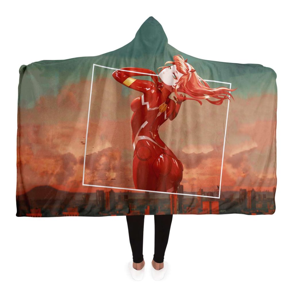 Darling In The Franxx Hooded Blanket #04 Adult / Premium Sherpa - Aop