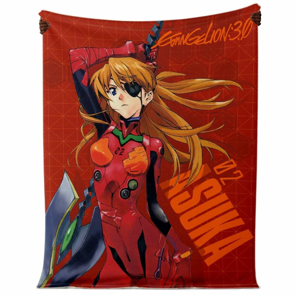 Evangelion Asuka Political Lady 3D Blanket Premium Microfleece - Aop