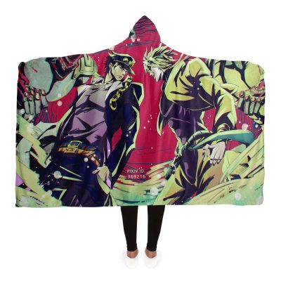 Jjba 3D Hooded Blanket Fashion H012 Adult / Premium Sherpa - Aop