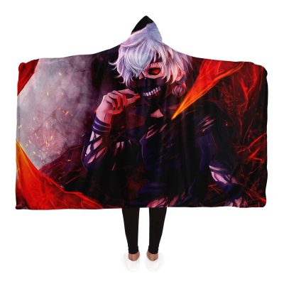 Tokyo Ghoul Hooded Blanket #10 Adult / Premium Sherpa - Aop