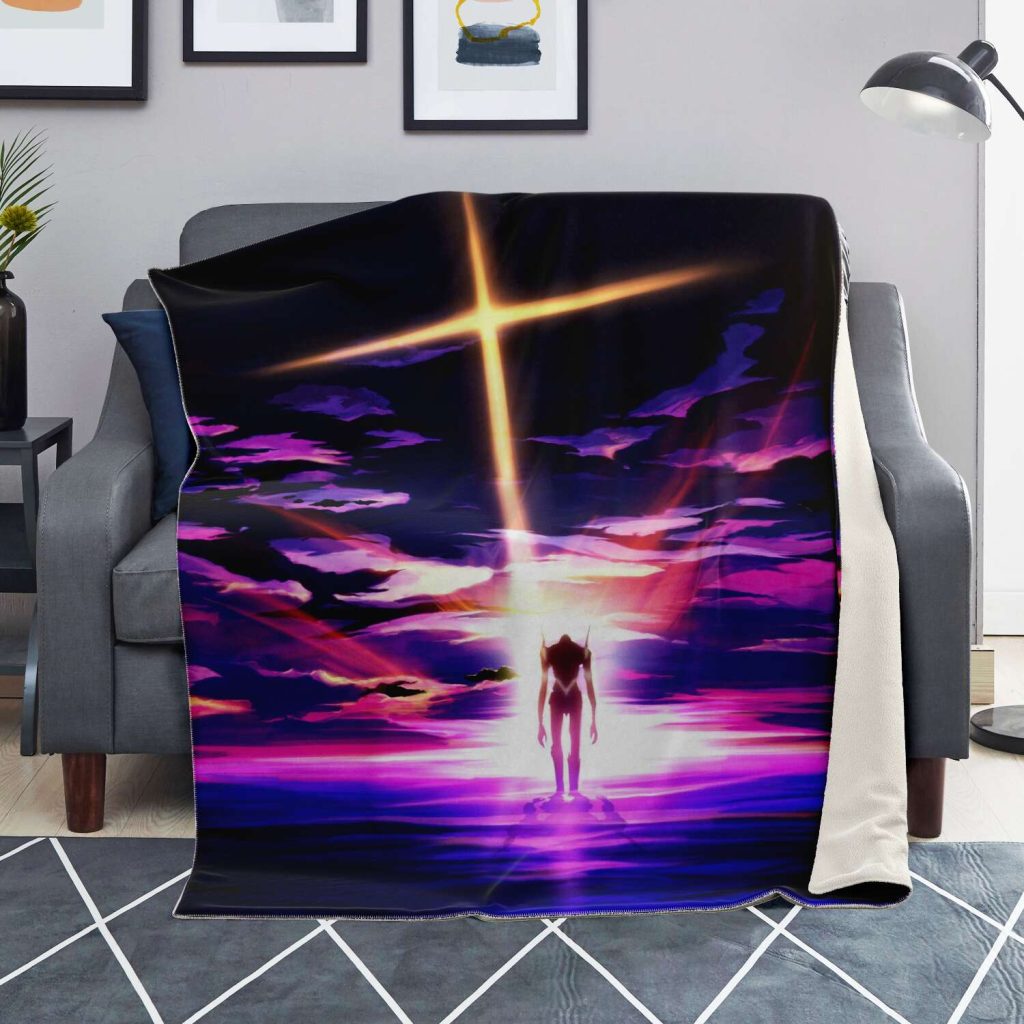 Evangelion Angel Sky Blanket Premium Microfleece - Aop