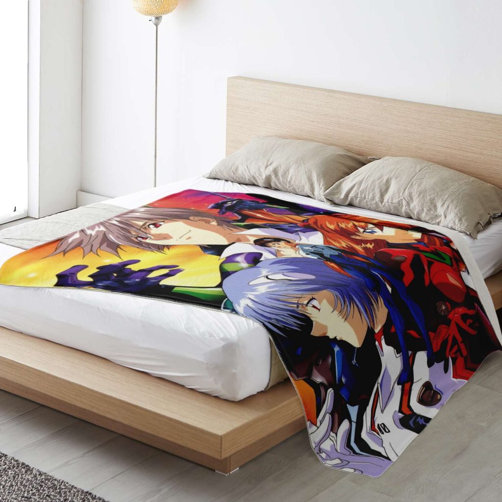 Evangelion Character 3D Blanket Premium Microfleece - Aop