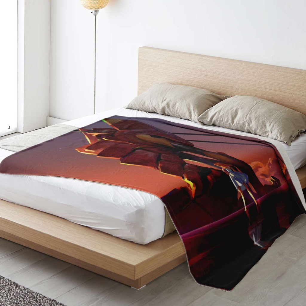 Evangelion Sunset 3D Blanket Premium Microfleece - Aop