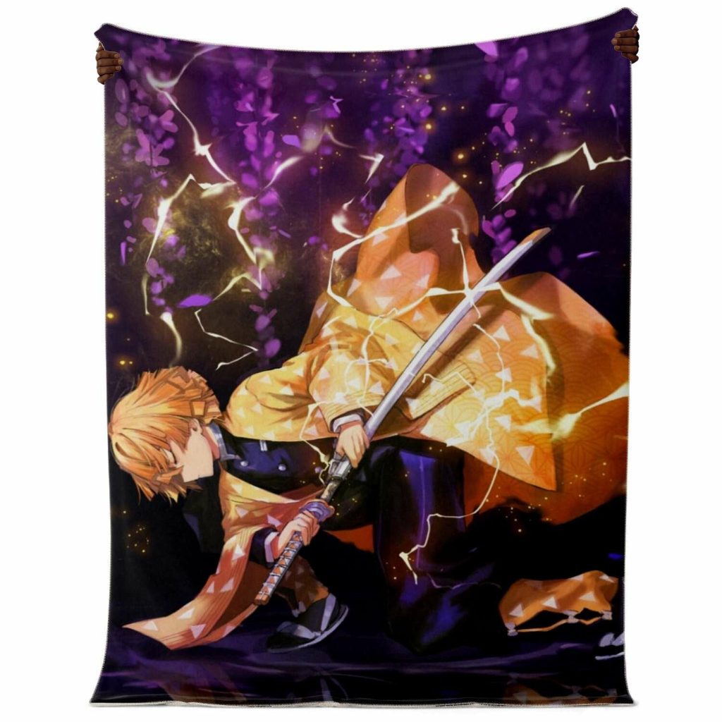 Demon Salyer Zenitsu Agatsuma 3D Blanket Premium Microfleece - Aop