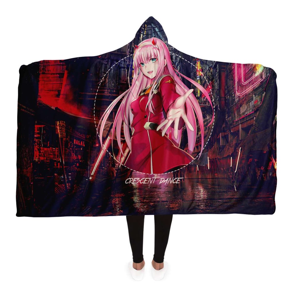 Darling In The Franxx Hooded Blanket #02 Adult / Premium Sherpa - Aop