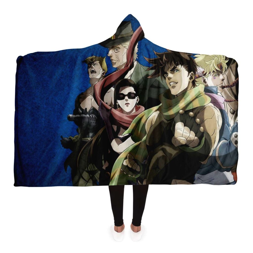 Jjba Hooded Blanket #08 Adult / Premium Sherpa - Aop