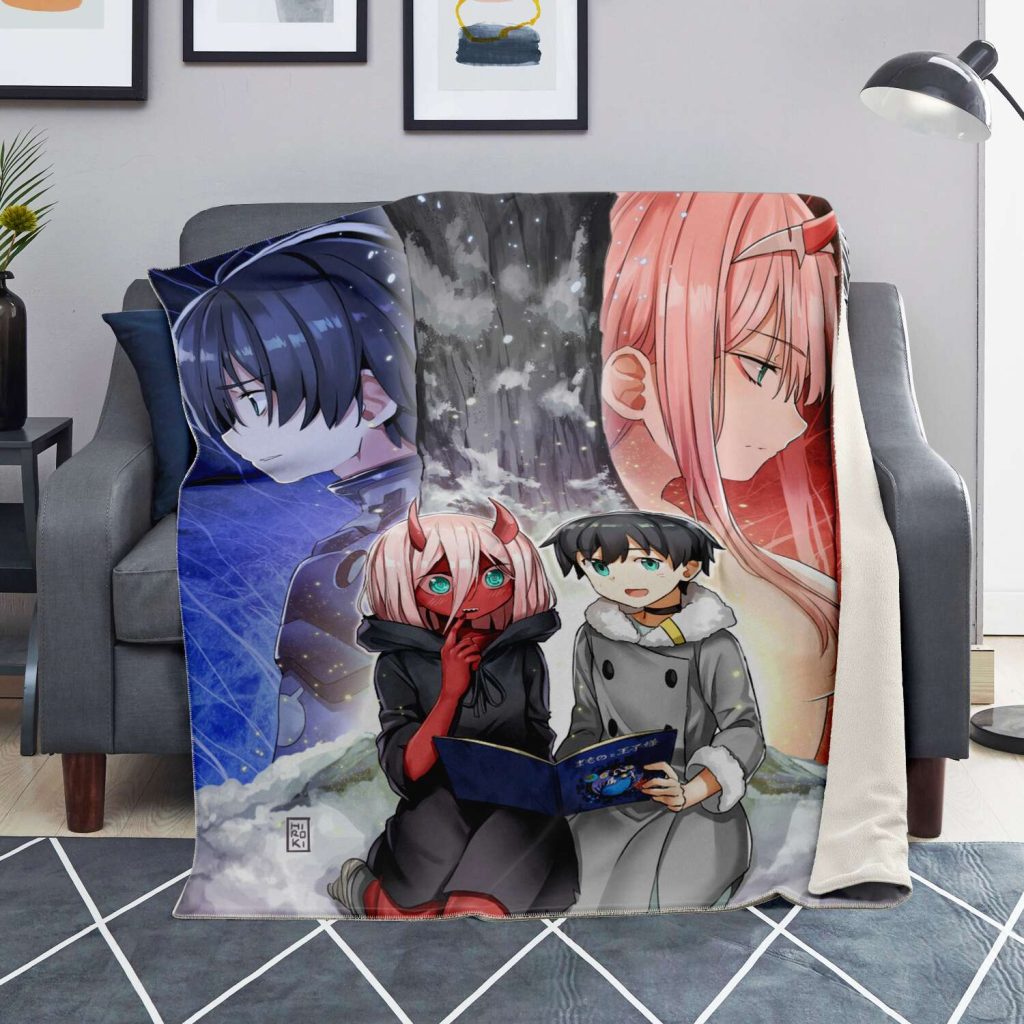 Darling In The Franxx Microfleece Blanket #08 Premium - Aop