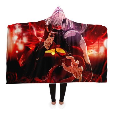 Tokyo Ghoul Hooded Blanket #07 Adult / Premium Sherpa - Aop