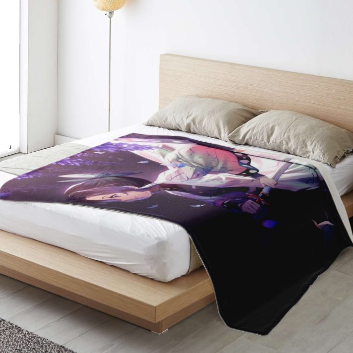 Demon Salyer Kochou Shinobu Lady 3D Blanket Premium Microfleece - Aop
