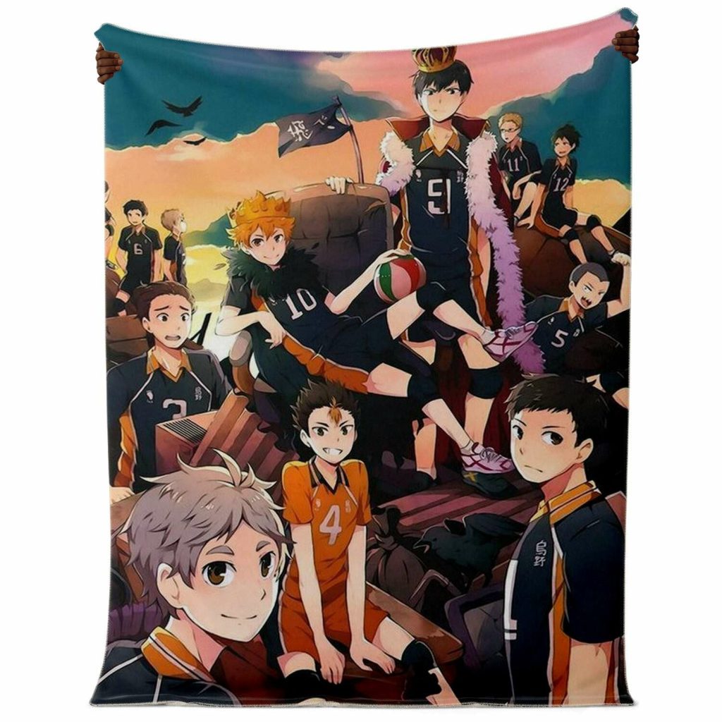 Haikyuu Karusano High Premium Blanket Style No.2 Microfleece - Aop