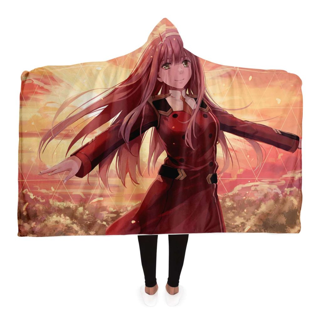 Darling In The Franxx Hooded Blanket #09 Adult / Premium Sherpa - Aop