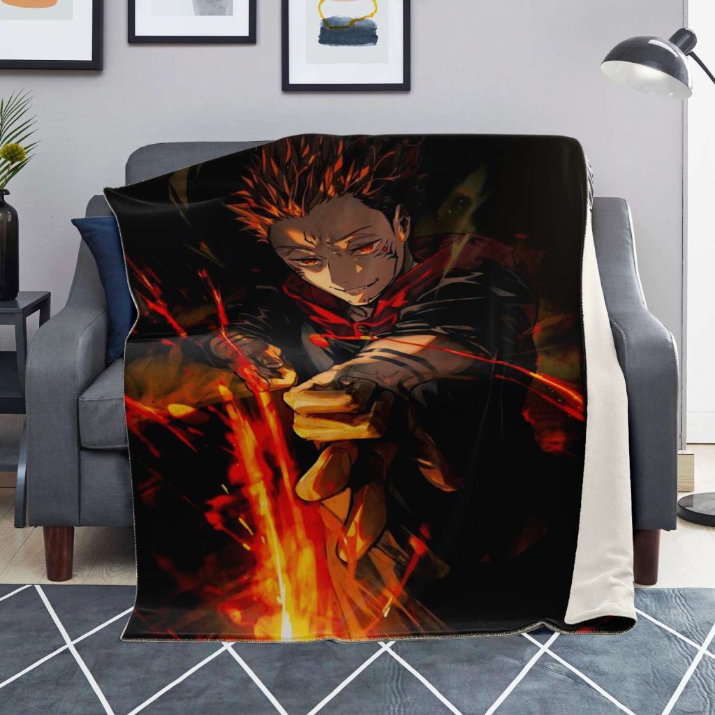 Jujutsu Kaisen Microfleece Blanket #01 Premium Microfleece - Aop