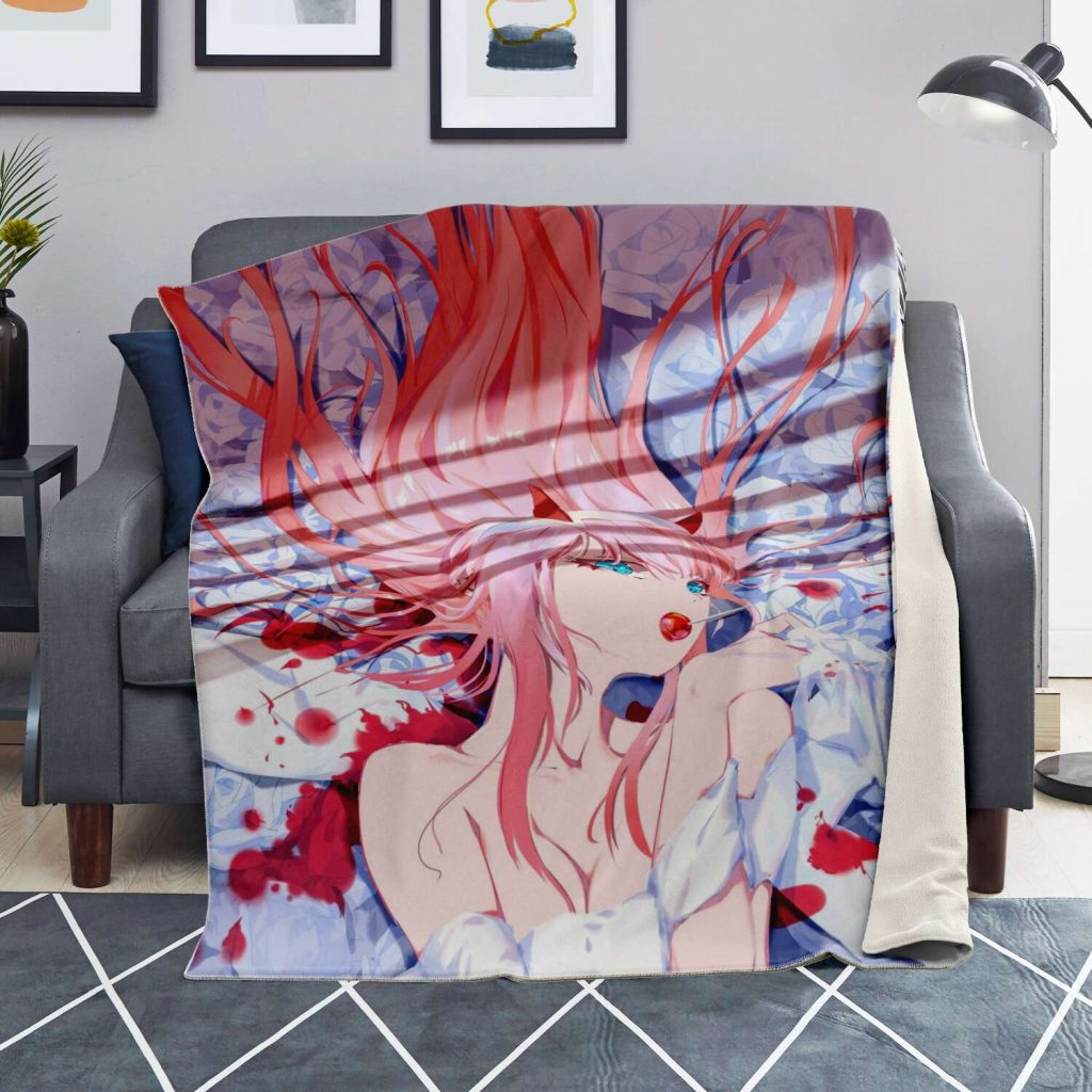 Darling In The Franxx Microfleece Blanket #02 Premium - Aop