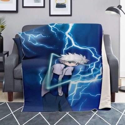 Killua Zoldyck 3D Blanket Premium Microfleece - Aop