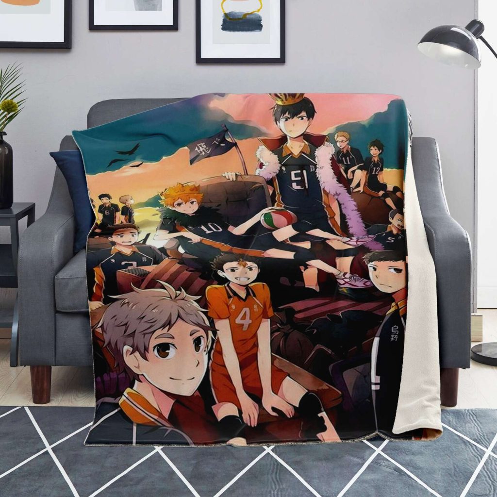 Haikyuu Karusano High Premium Blanket Style No.2 Microfleece - Aop