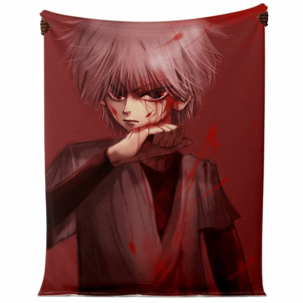 Killua Zoldyck Blood 3D Blanket Premium Microfleece - Aop