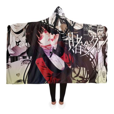 Kakegurui Hooded Blanket #04 Adult / Premium Sherpa - Aop