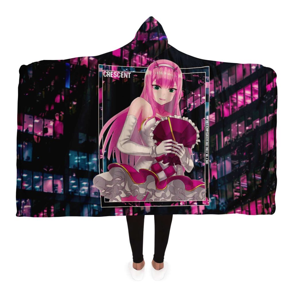 Darling In The Franxx Hooded Blanket #03 Adult / Premium Sherpa - Aop