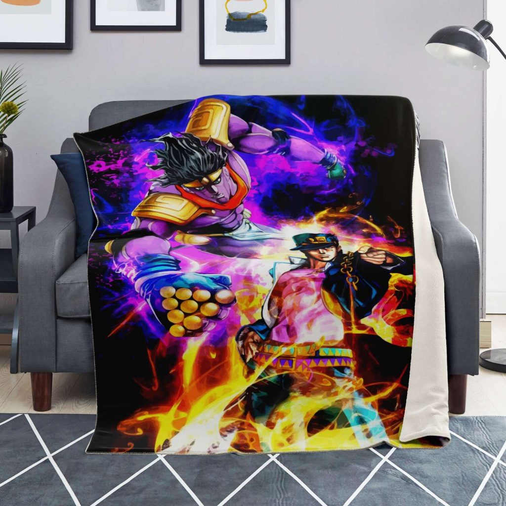 Jjba Microfleece Blanket #03 Premium Blanket - Aop