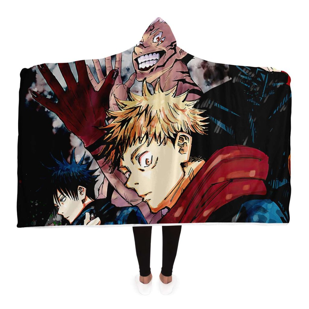 Jujutsu Kaisen Hooded Blanket #03 Adult / Premium Sherpa - Aop