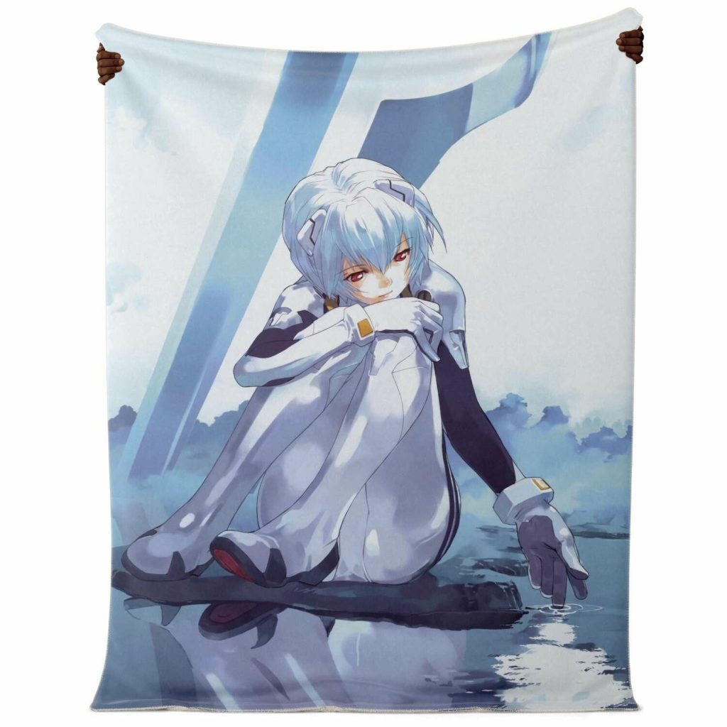 Evangelion Beautifull Rei Ayanami 3D Blanket Premium Microfleece - Aop