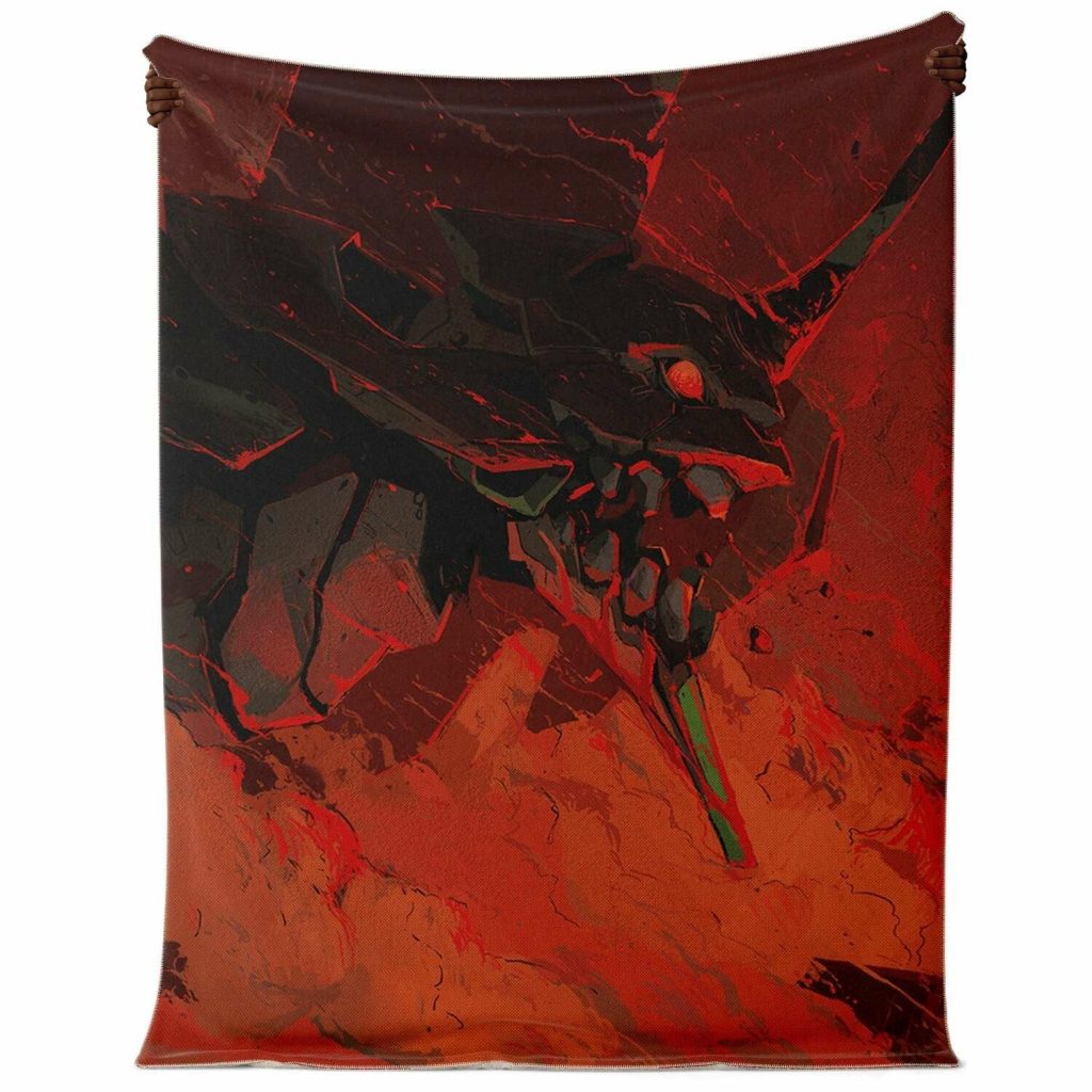 Evangelion Red Black Blanket Premium Microfleece - Aop