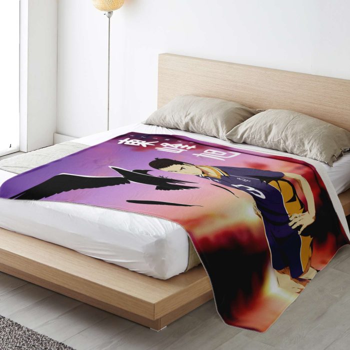 Haikyuu Number.03 Karusano High Blanket Style Premium Microfleece - Aop