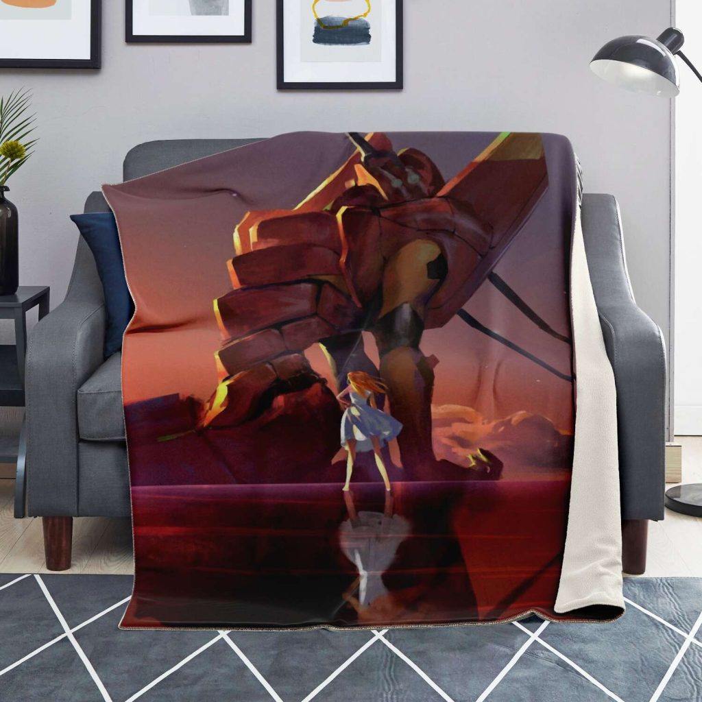 Evangelion Sunset 3D Blanket Premium Microfleece - Aop