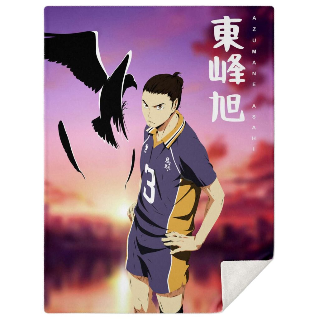 Haikyuu Number.03 Karusano High Blanket Style M Premium Microfleece - Aop