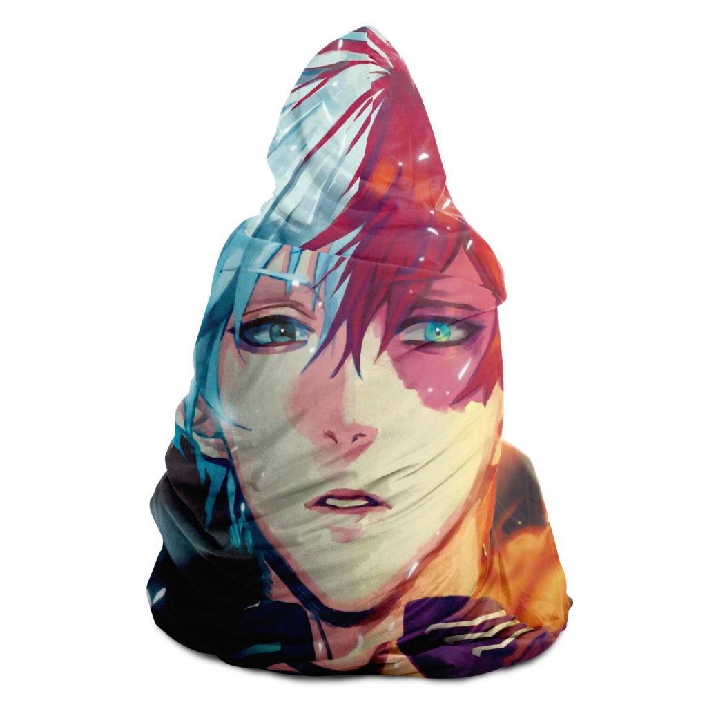 My Hero Academia Todoroki Shouto Watercolor Hooded Blanket - Aop