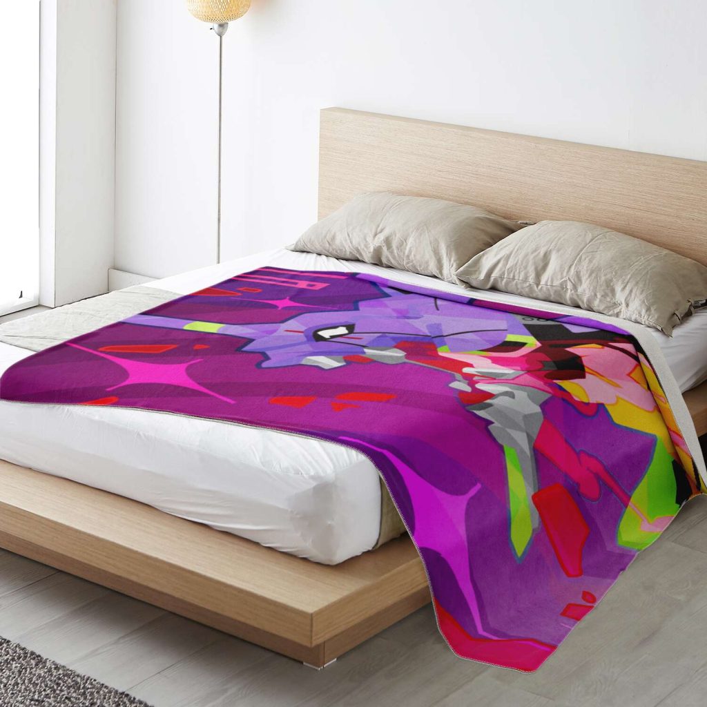 Evangelion Unit-01 Minecraft 3D Blanket Premium Microfleece - Aop