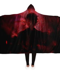 New Demon Slayer Black Night 3D Hooded Blanket Adult / Premium Sherpa - Aop