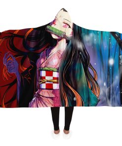 Demon Salyer Nezuko Kamado Lady Hooded Blanket Adult / Premium Sherpa - Aop
