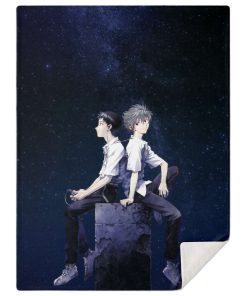 Evangelion Kaworu Nagisa & Shinji Ikari Blanket M Premium Microfleece - Aop