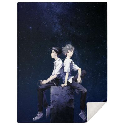 Evangelion Kaworu Nagisa & Shinji Ikari Blanket M Premium Microfleece - Aop