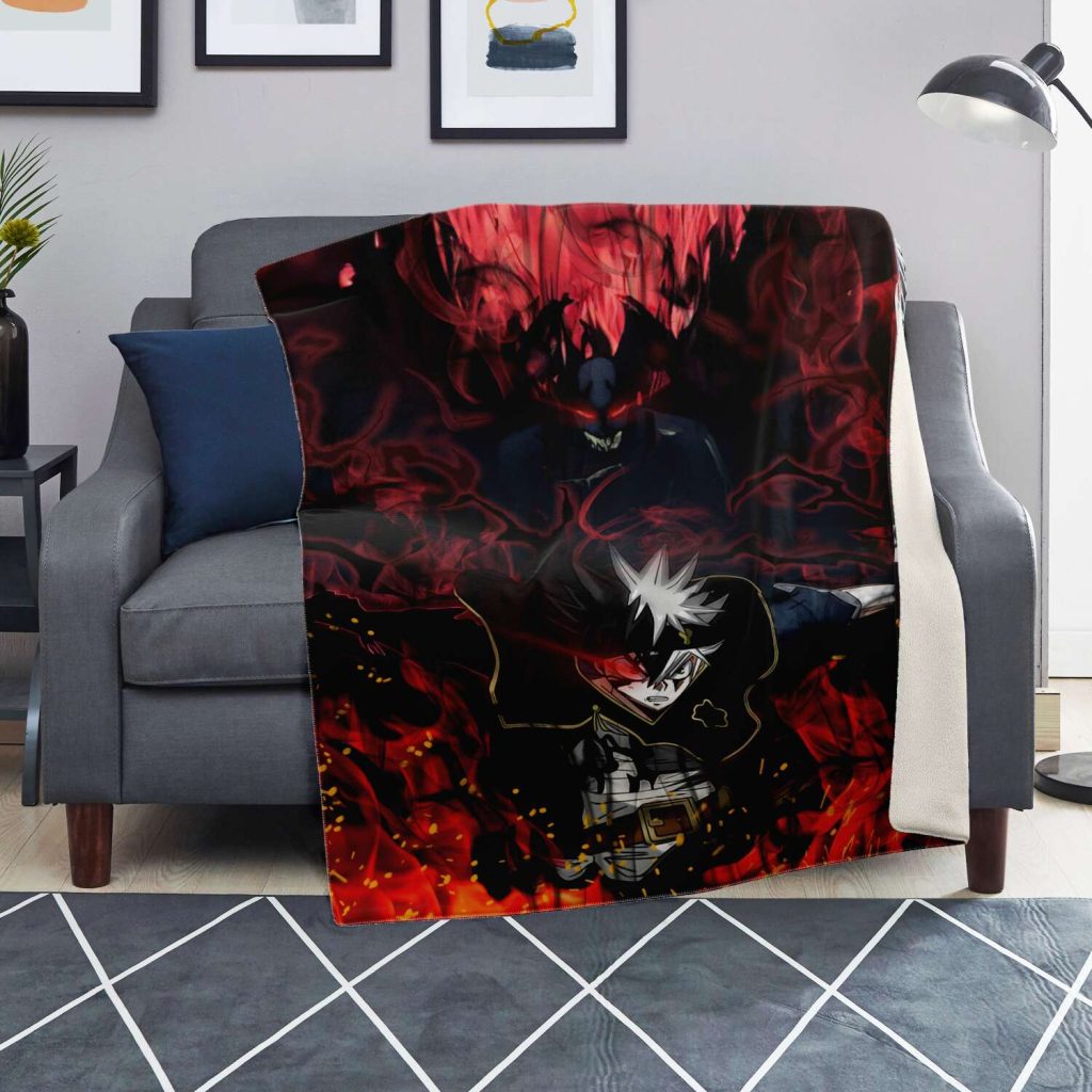 Black Clover Microfleece Blanket #08 Premium - Aop