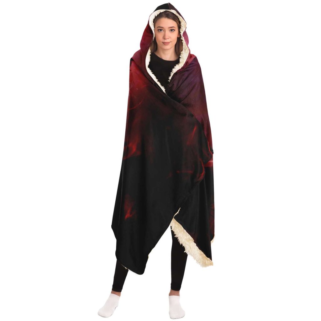 New Demon Slayer Black Night 3D Hooded Blanket - Aop