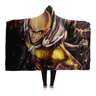 One Punch Man Hooded Blanket #09 Adult / Premium Sherpa - Aop